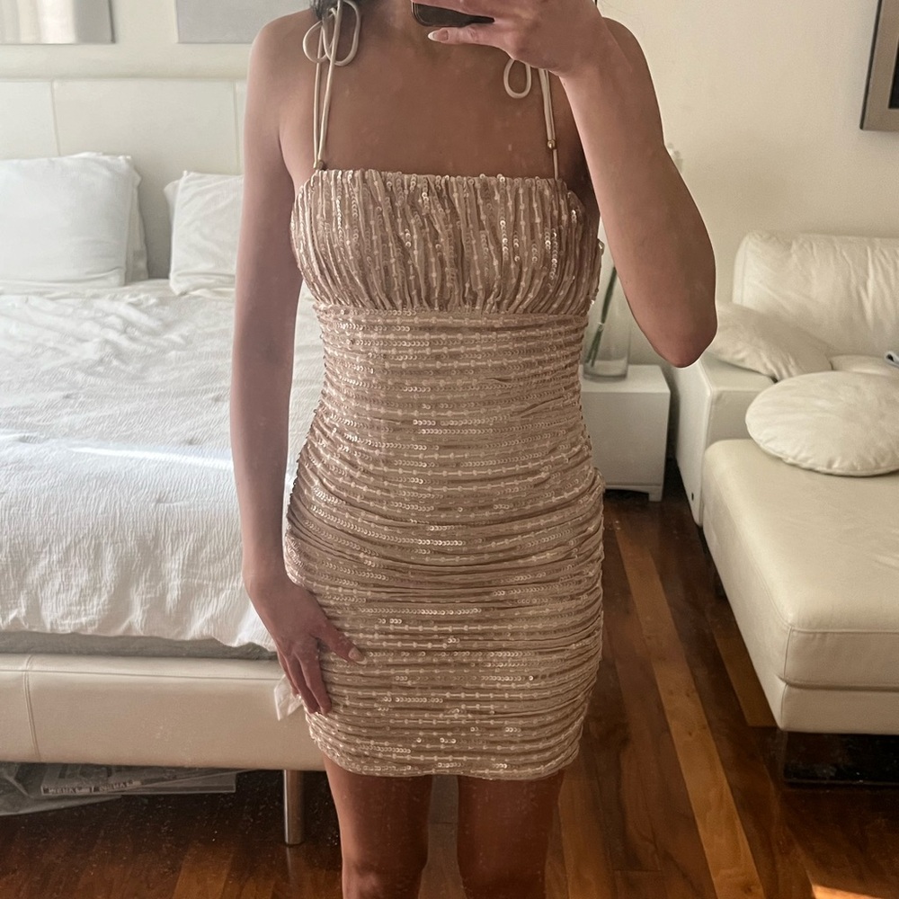 Hello Molly Take A Shine To Dress Champagne